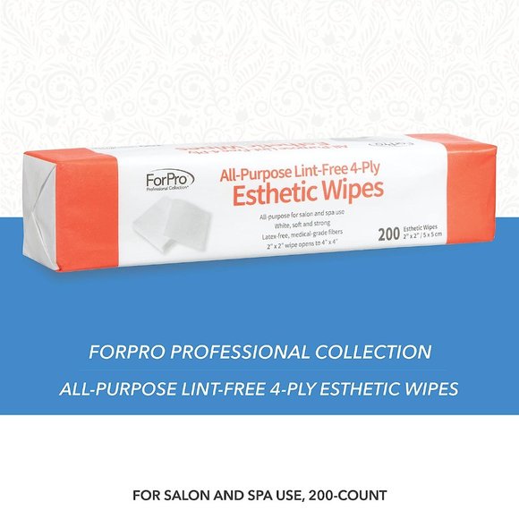 ForPro All-Purpose Lint-Free 4-Ply Esthetic Wipes, for Salon and Spa Use - Picture 4 of 7